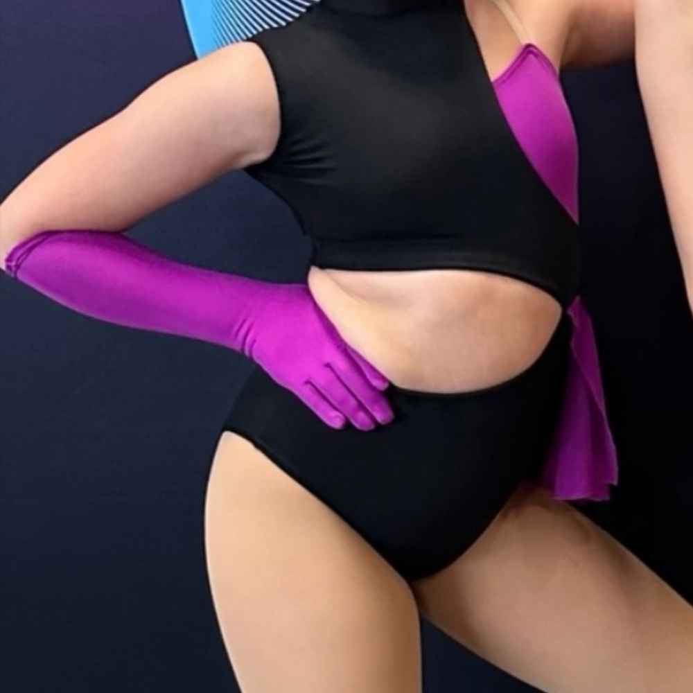 Black and Purple Dance Costume